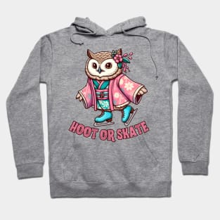 Ice skating owl Hoodie